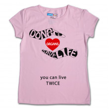 Women Round Neck Pink Tops - Save life